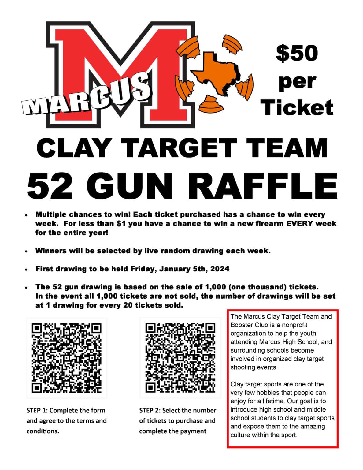 Marcus Clay Target Team: 52 Gun Raffle | DPAS Assist the Officer Foundation